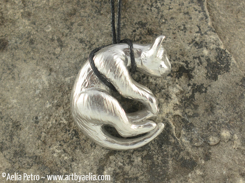 Pewter Cat Necklace