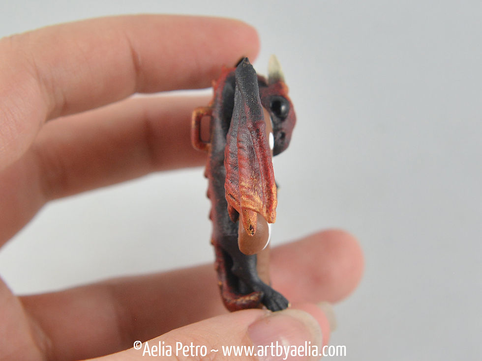Thumbnail: Gingerbread Dragon Necklace - Burning Ember - IN STOCK