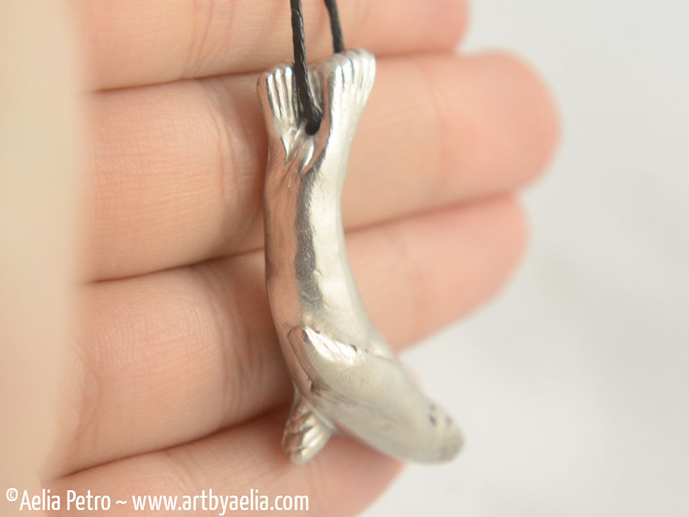 Thumbnail: Pewter Sea Lion Necklace