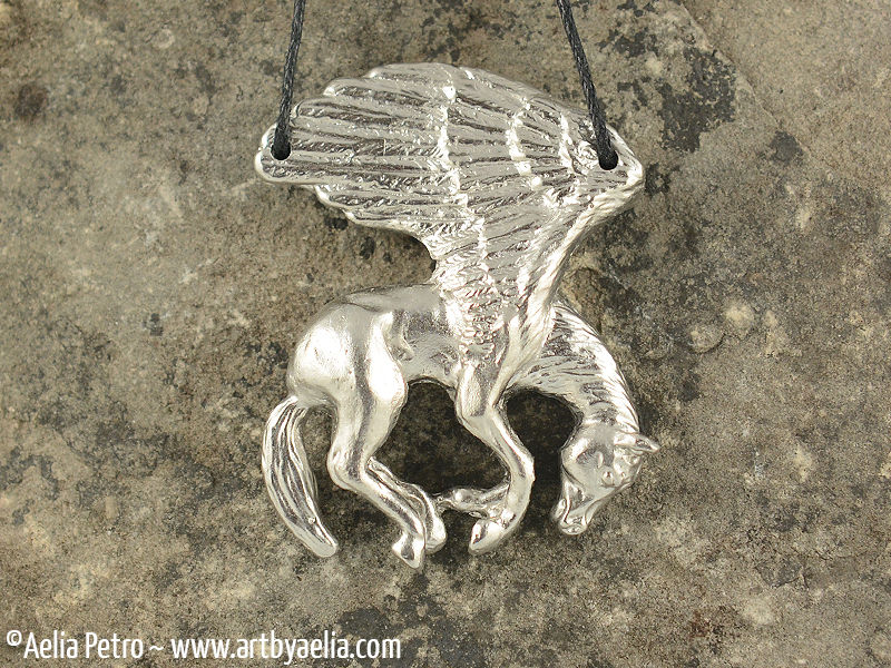 Pewter Pegasus (Winged Horse) Necklace