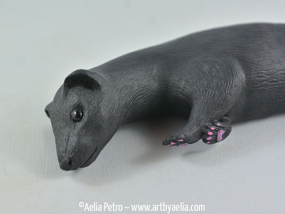 Thumbnail: Black Ferret Draper Necklace - PRE-ORDER