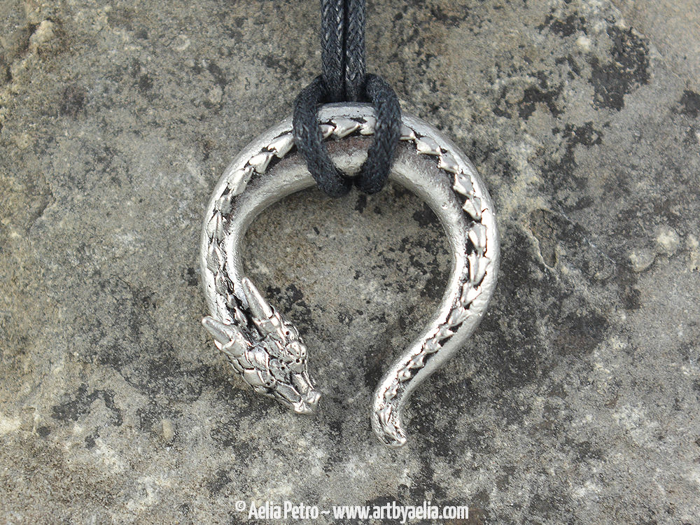 Pewter Wyrm Necklace