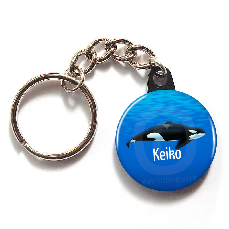 Thumbnail: Orca Button or Keychain - Keiko