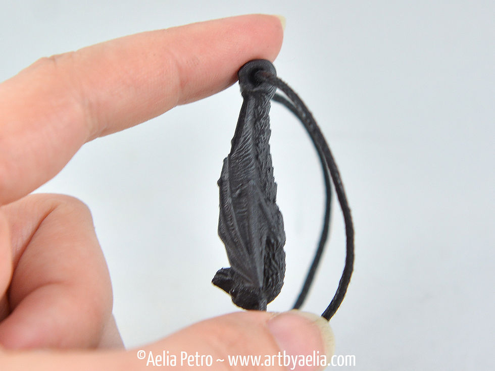 Thumbnail: Black Bat Necklace - IN STOCK and Ready to Ship