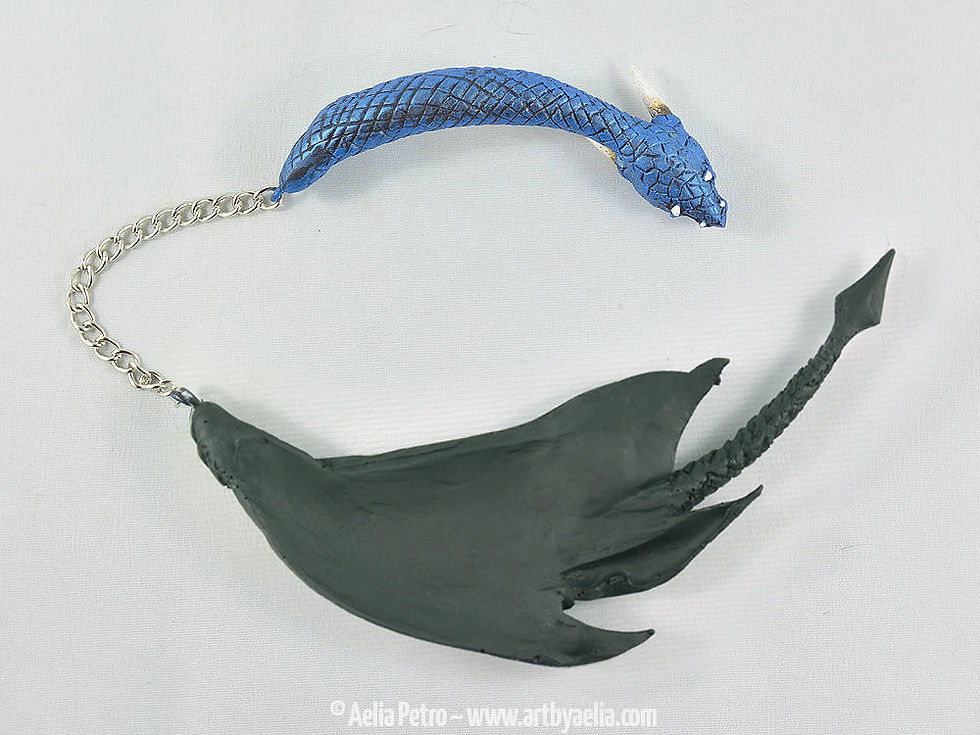 Thumbnail: Icy Aurora Borealis Dragon Draper Necklace - IN STOCK and Ready to Ship