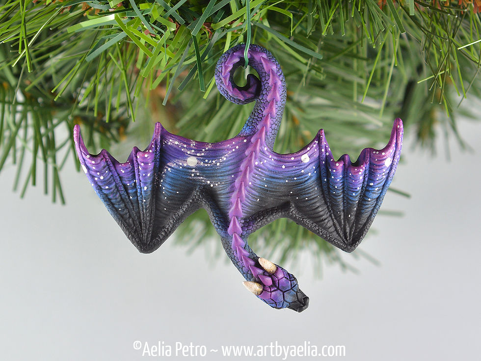 Hanging Dragon Ornament - Galaxy Dragon