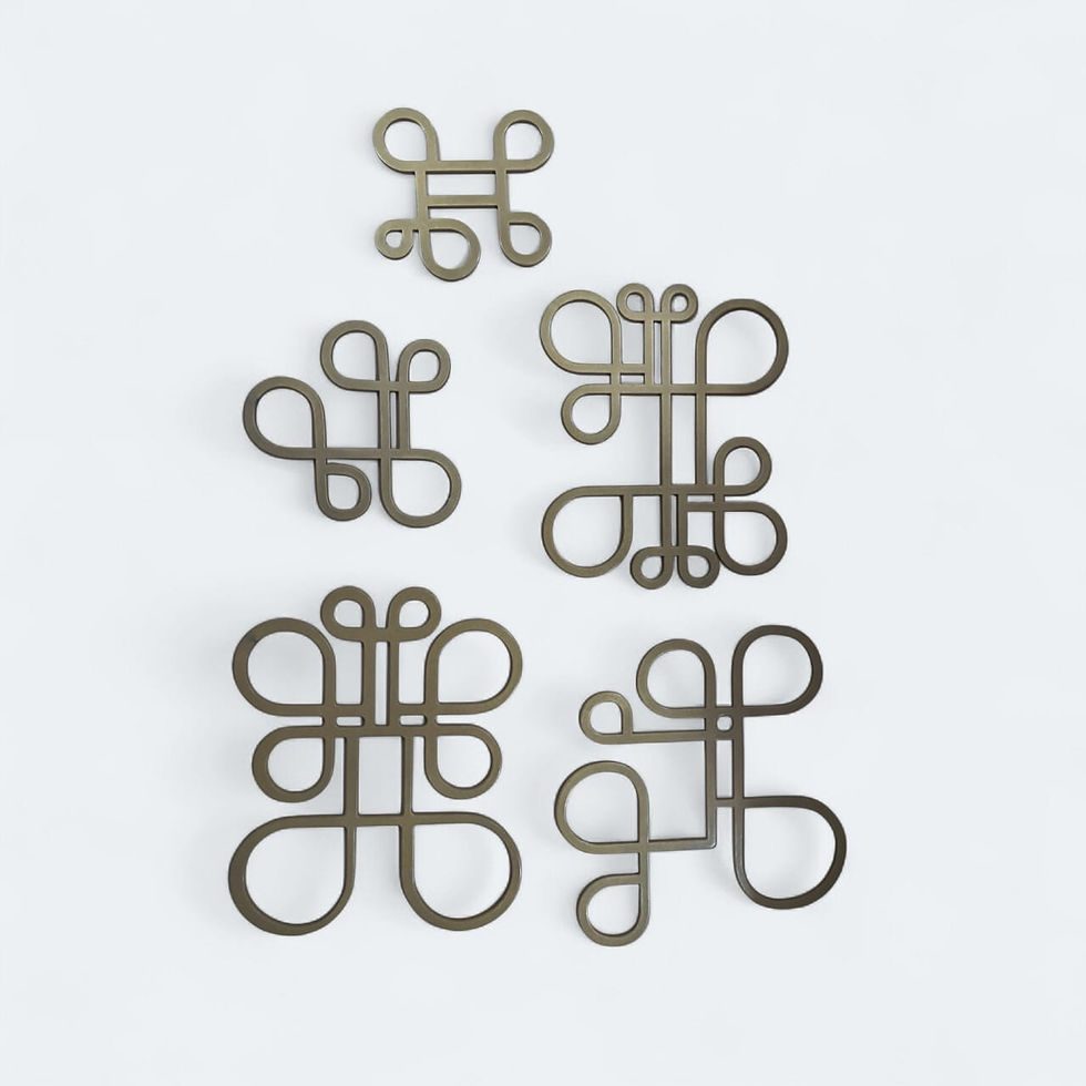 Thumbnail: GLYPH METALLIC TRIVETS