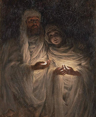 The Visitor (The Apparition), Tissot 1885. Public domain image from Wikimedia.