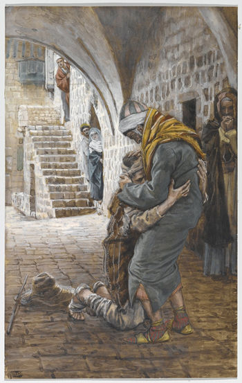 The Return of the Prodigal Son, Tissot 1886-94. Public domain image from the Brooklyn Museum.