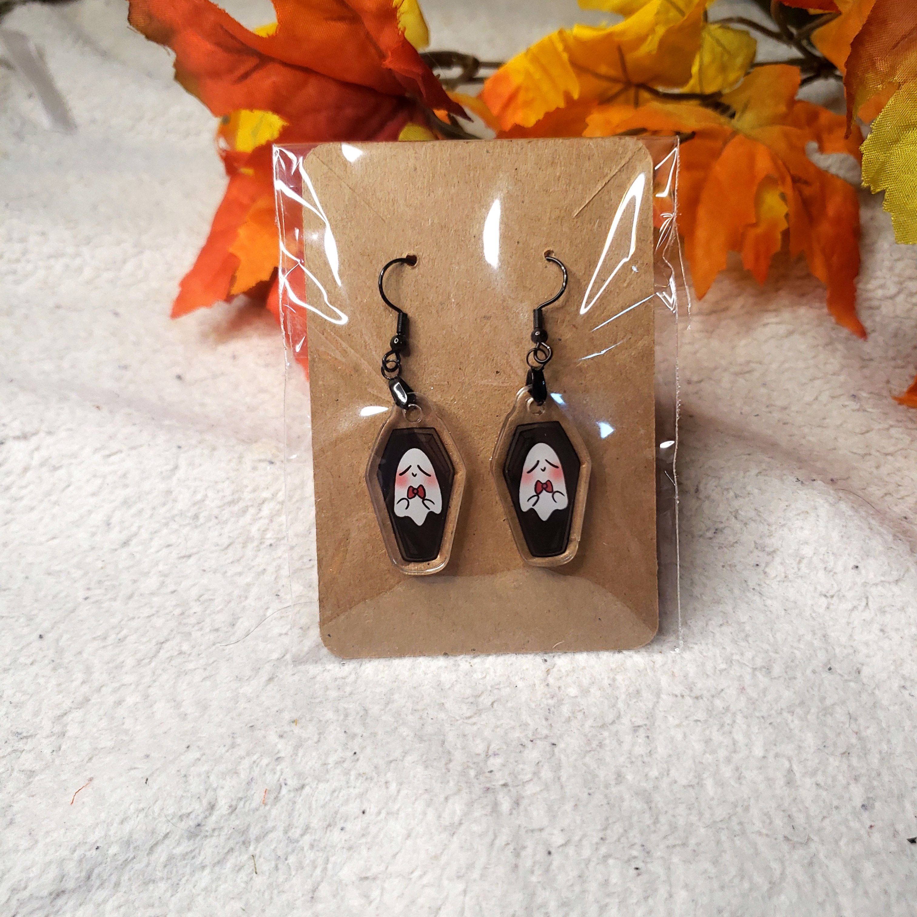 Ghost Coffin Earrings
