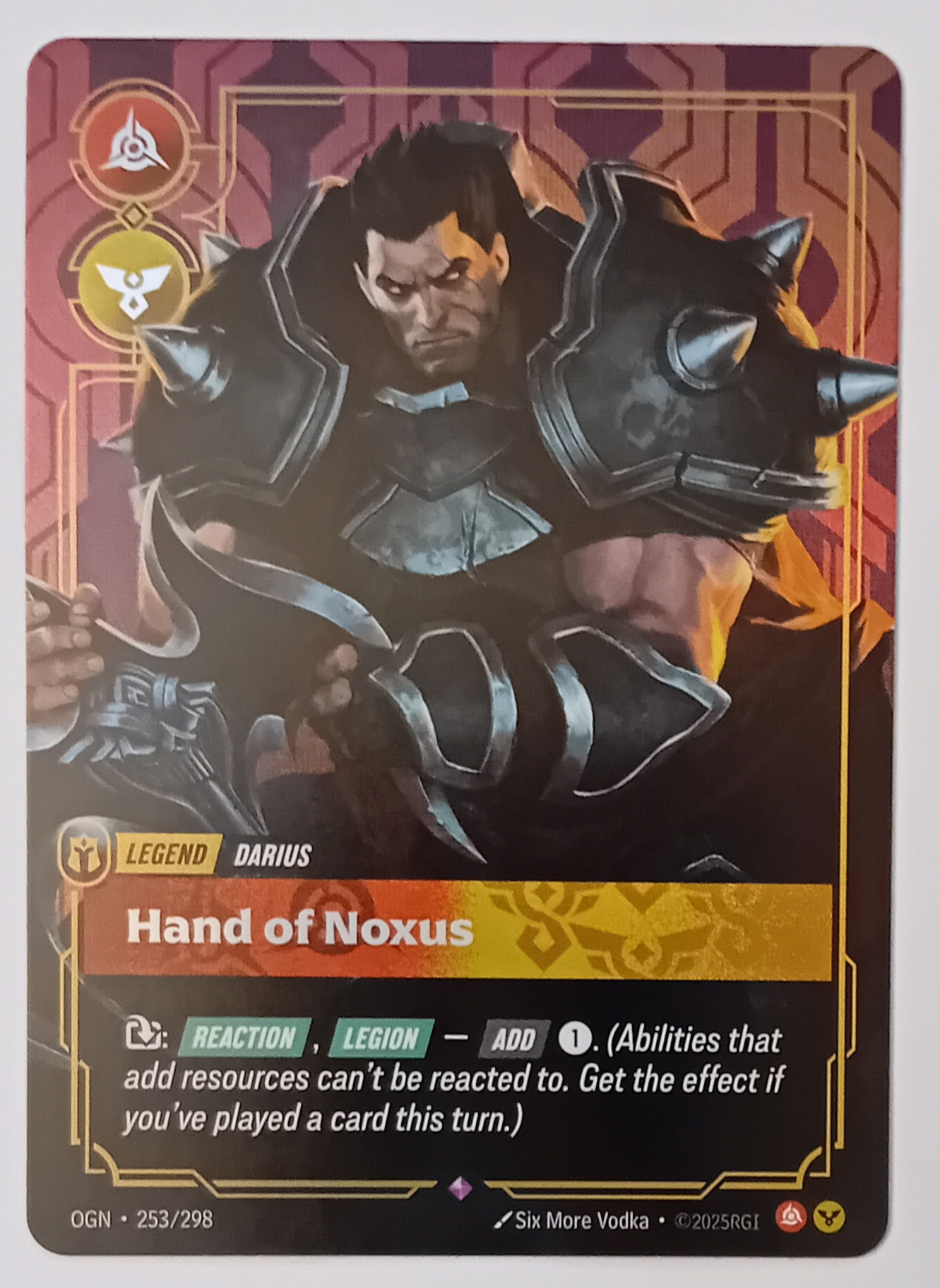 FOIL Hand of Noxus. 253. Origins. Riftbound 