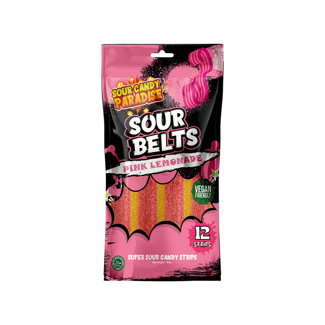 Sour Belts Pink Lemonade (100g)