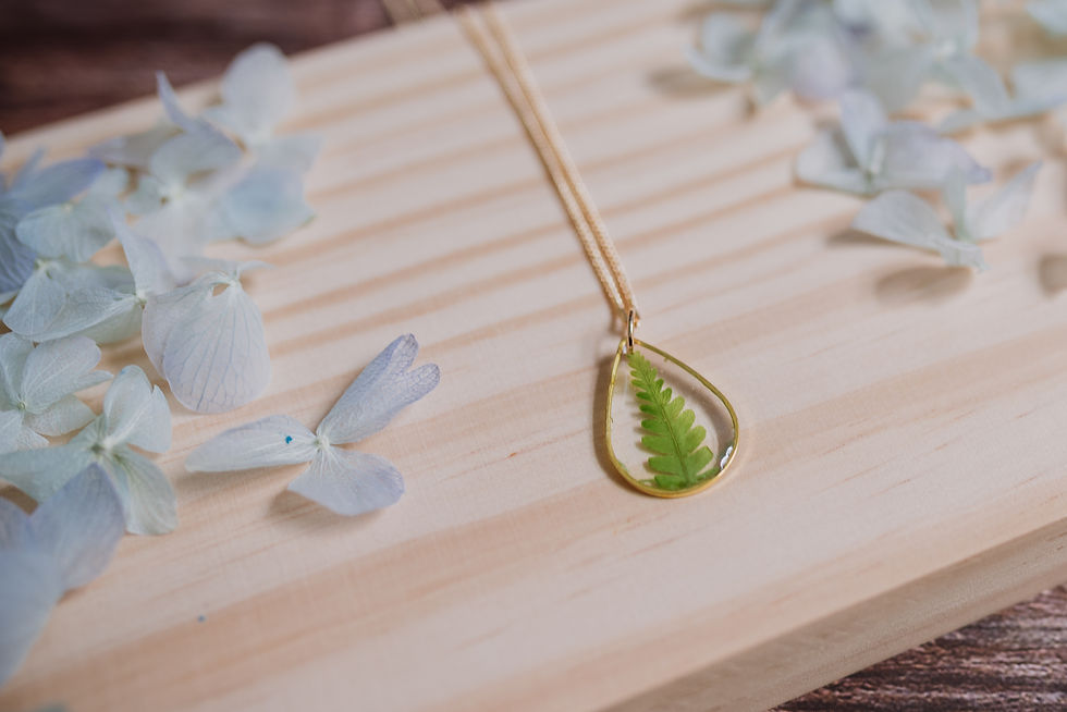 Thumbnail: Fern Teardrop  Necklace