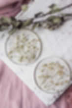 White Gypsophila Coaster