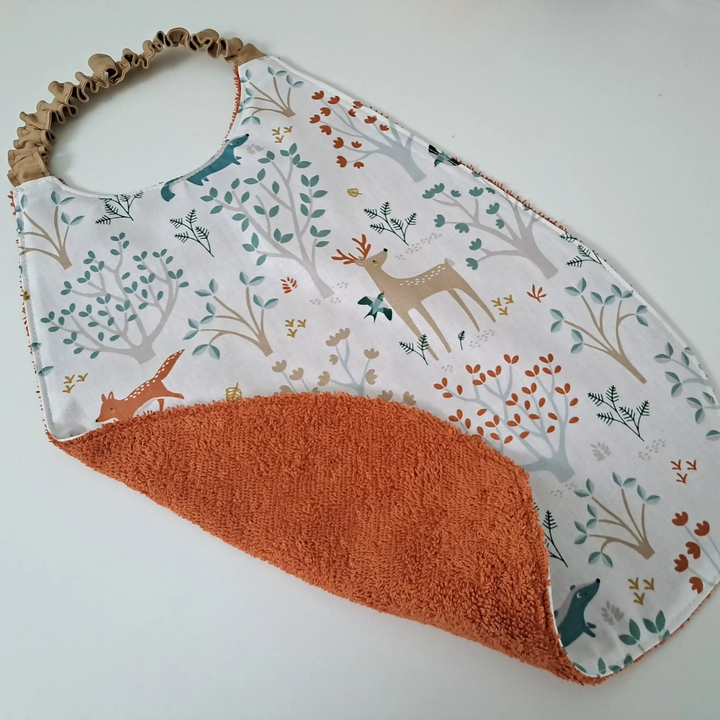 Serviette enfant élastique "Cerf"