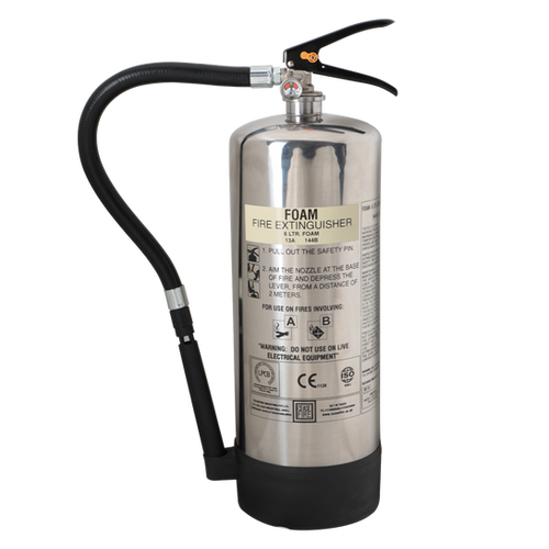 DS 9Ltr Chrome Foam Based Portable Fire Extinguishers Ceasefire UK