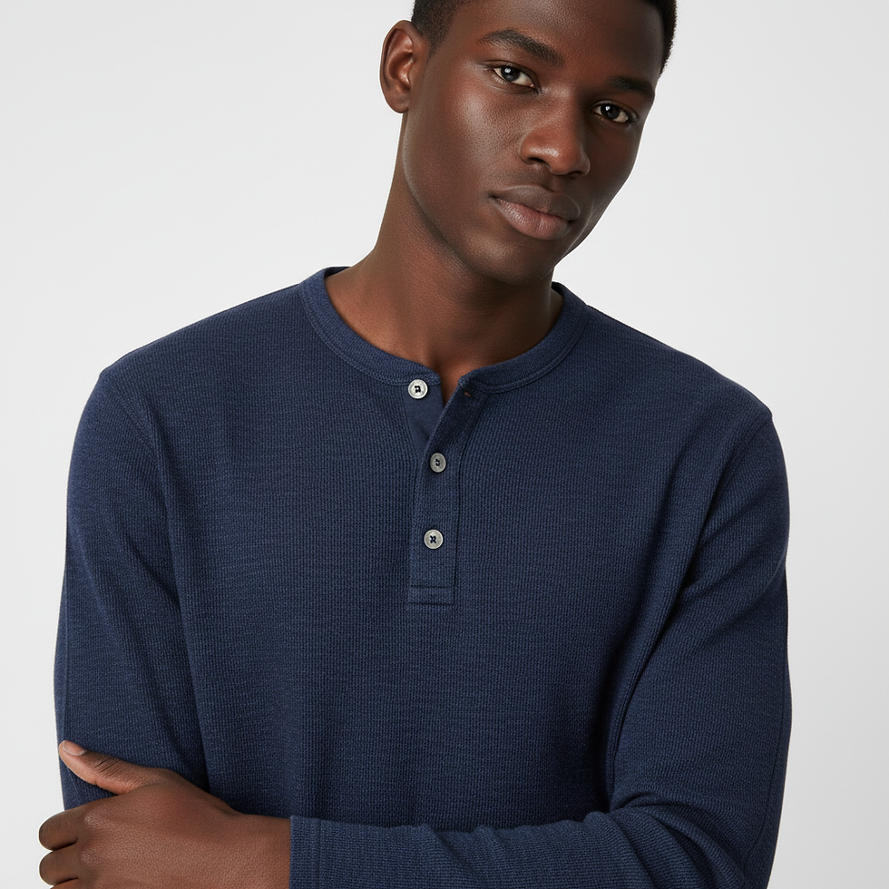 Slub Knit Henley