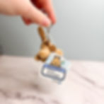Plush mudskipper keychain showing of chain and tag