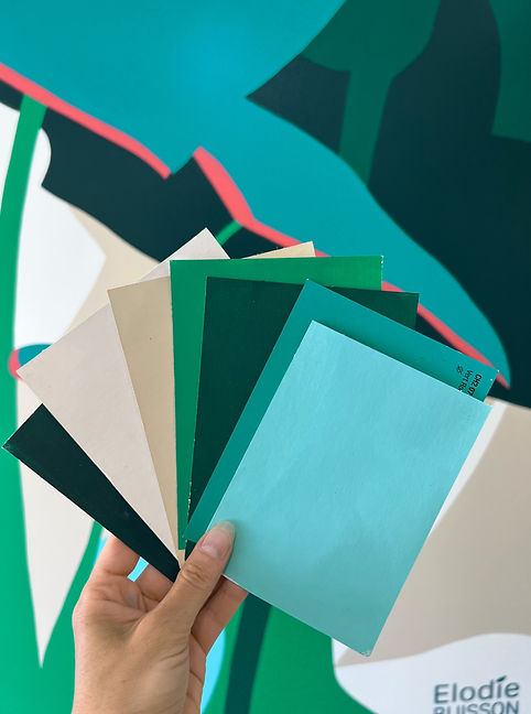 Gamme colorée pour fresque murale