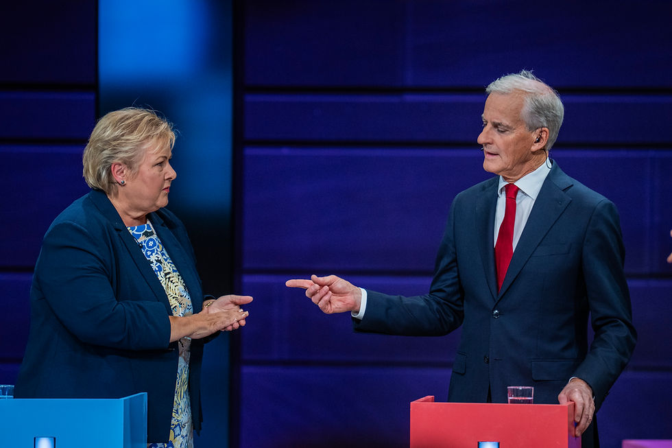 Erna Solberg (H) vil ha en siste duell med statsminister Jonas Gahr Støre (Ap) før valget