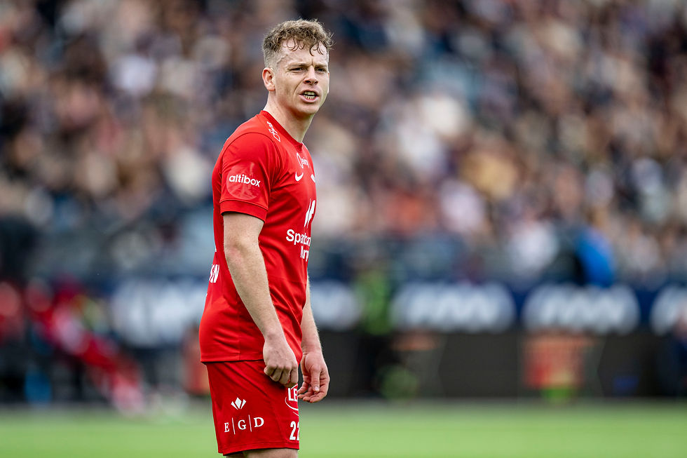 Branns Sævar Atli Magnússon under eliteseriekampen i fotball mellom Viking og Brann på Lyse arena i Stavanger. Foto: Carina Johansen / NTB