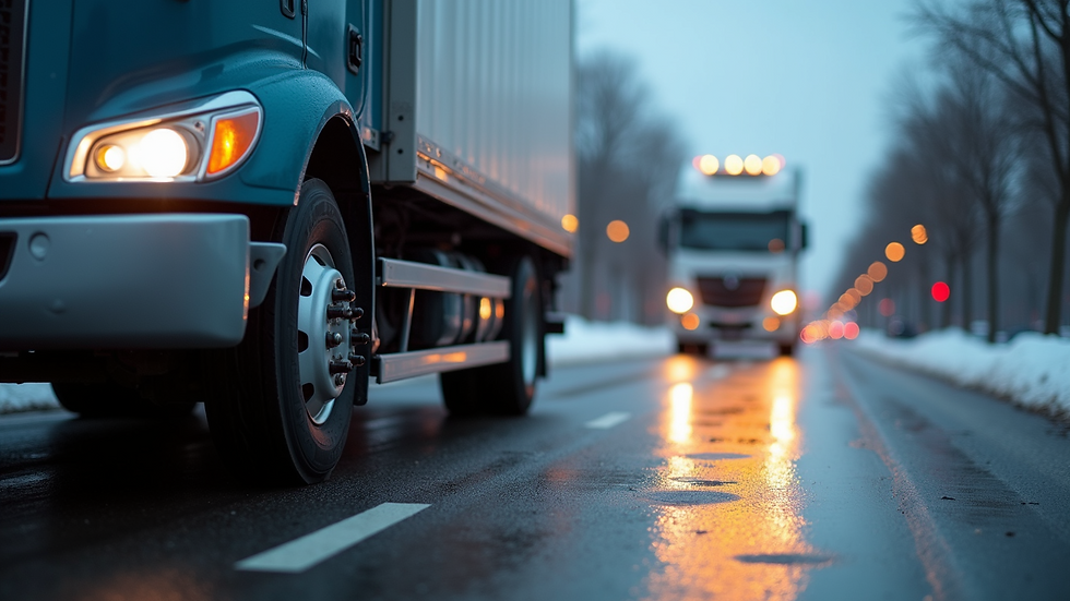 Eye-level view of a fleet vehicle equipped with safety technology