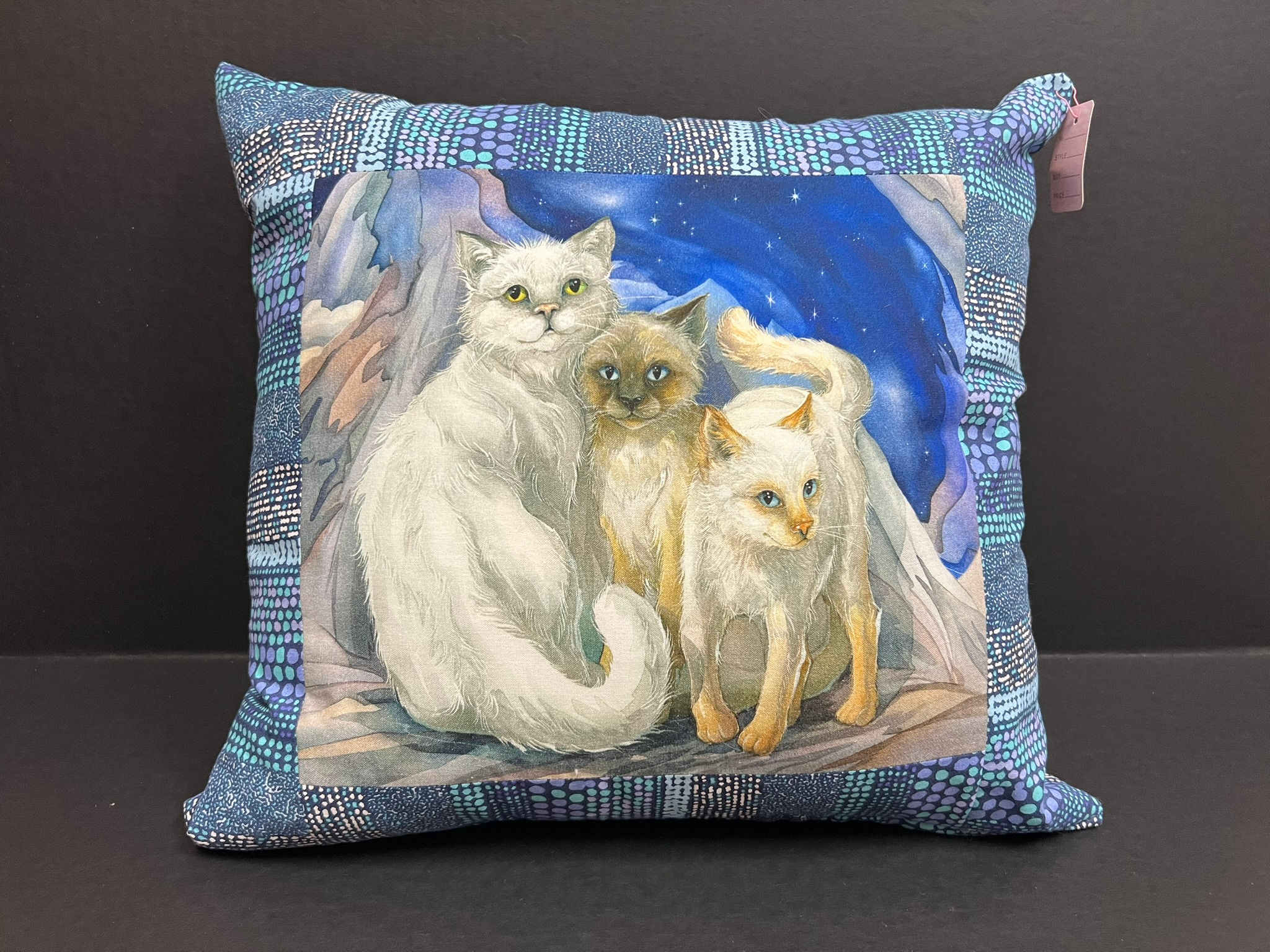 “Moonlight Trio” Cat Pillow