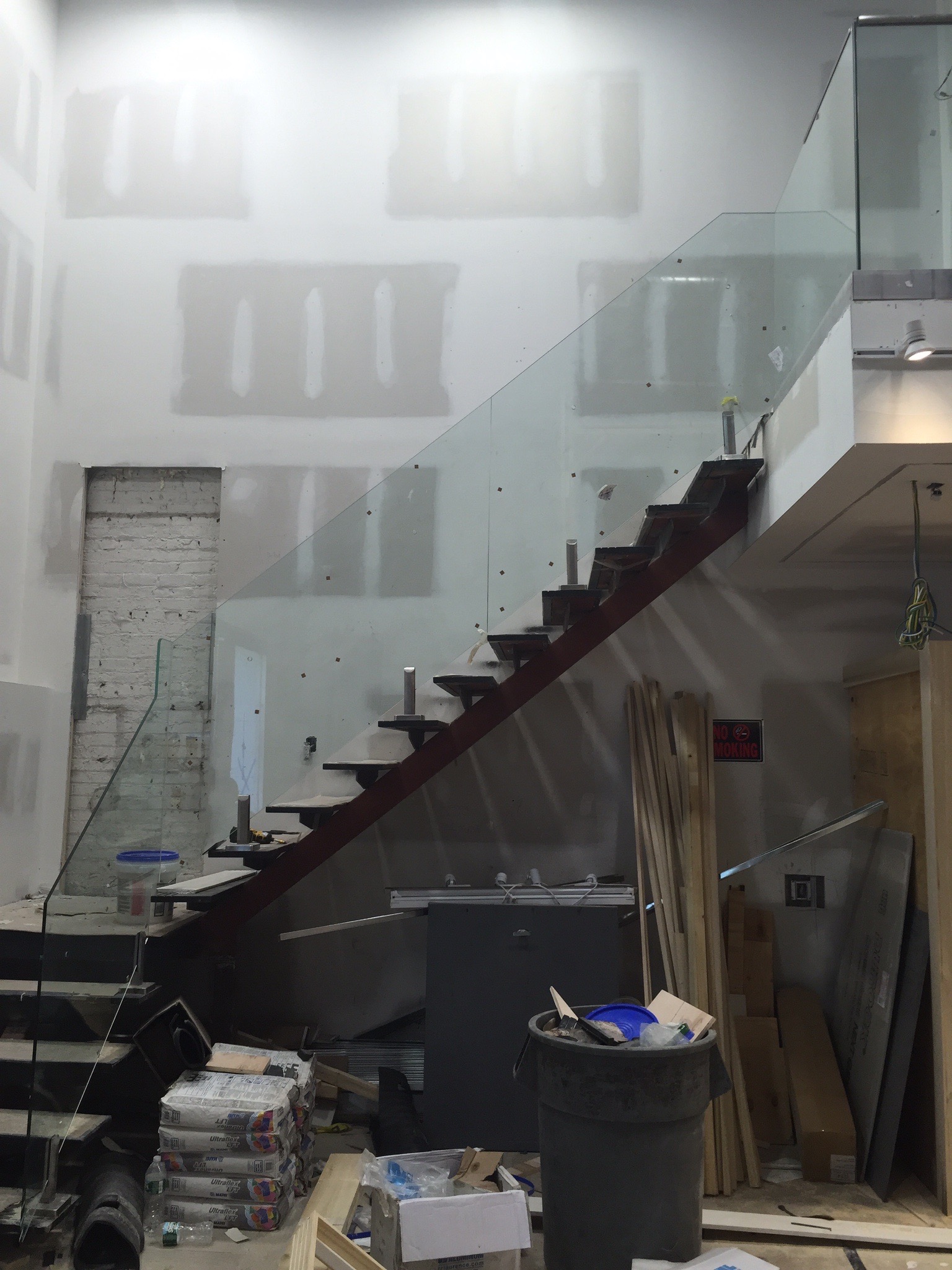Commercial glass railing