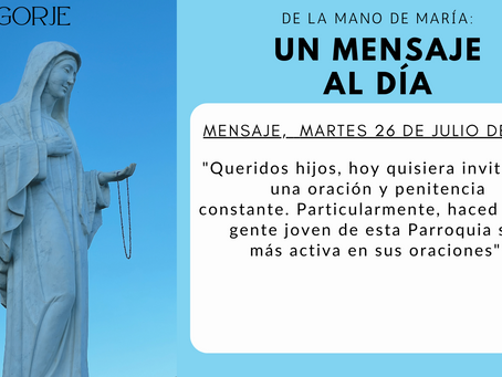 DE LA MANO DE MARÍA: UN MENSAJE AL DÍA