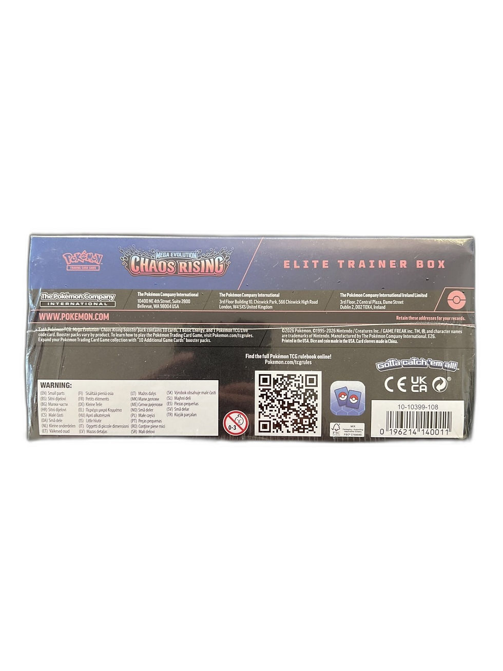 Thumbnail: Pokemon TCG Mega Evolution Chaos Rising Elite Trainer Box Sealed 9 Packs
