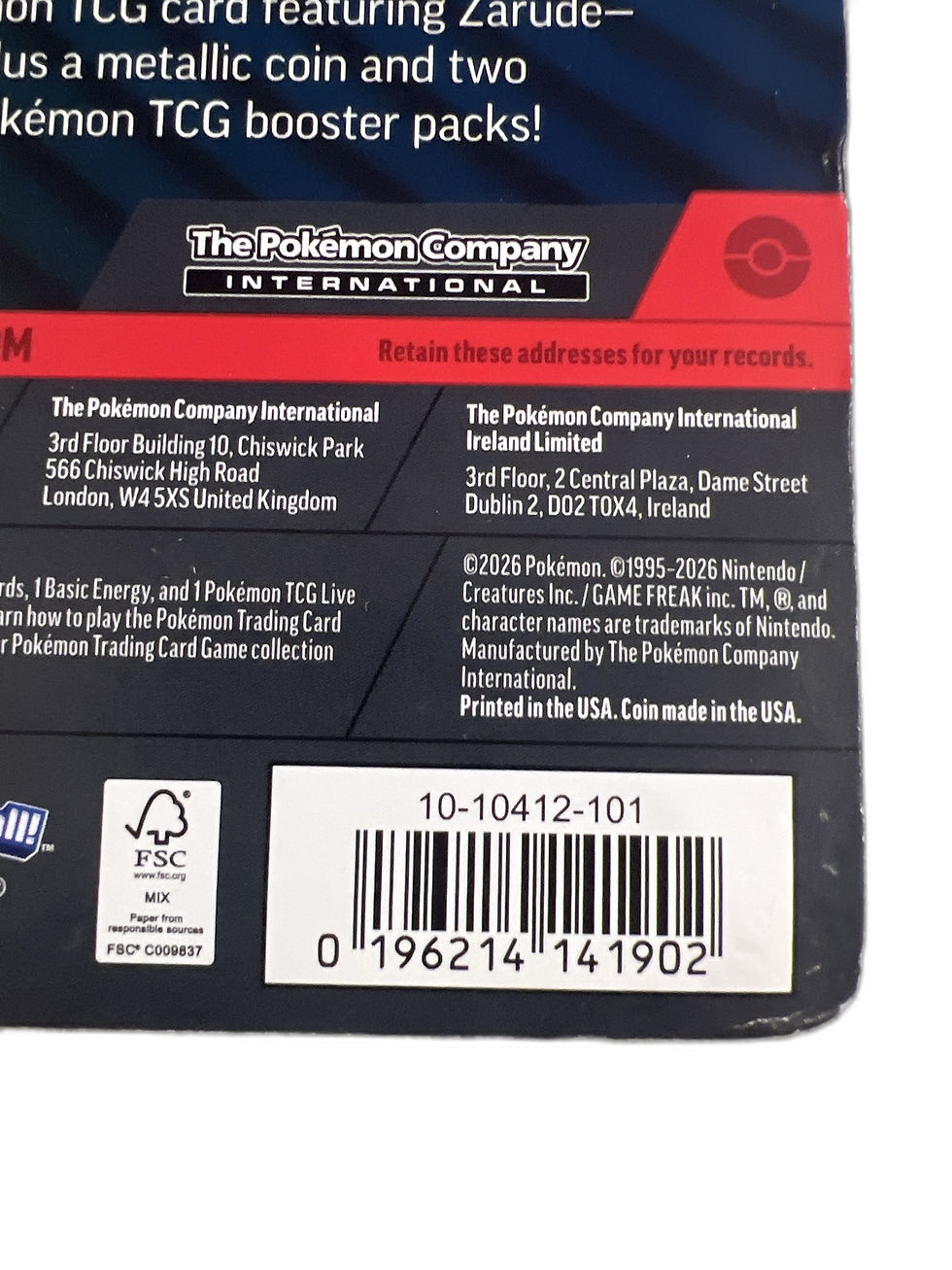 Thumbnail: Pokemon TCG Zarude 2-Pack Blister Sealed