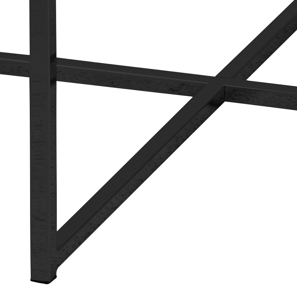 Thumbnail: Alisma Round Coffee Table with Black Marble Top & Black Legs