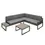 Thumbnail: Positano 5 seat outdoor aluminium sofa set with coffee table