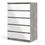 Thumbnail: Mia Chest of 5 Drawers in Concrete and White High Gloss
