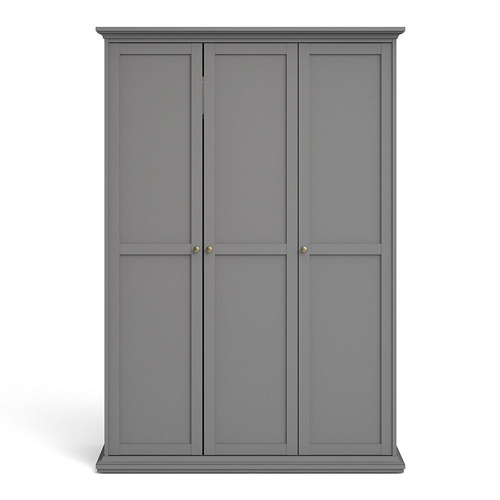 Thumbnail: Penelope Wardrobe with 3 Doors in Matt Grey