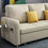 Thumbnail: Gabriel Two Seater Sofa Bed, Linen