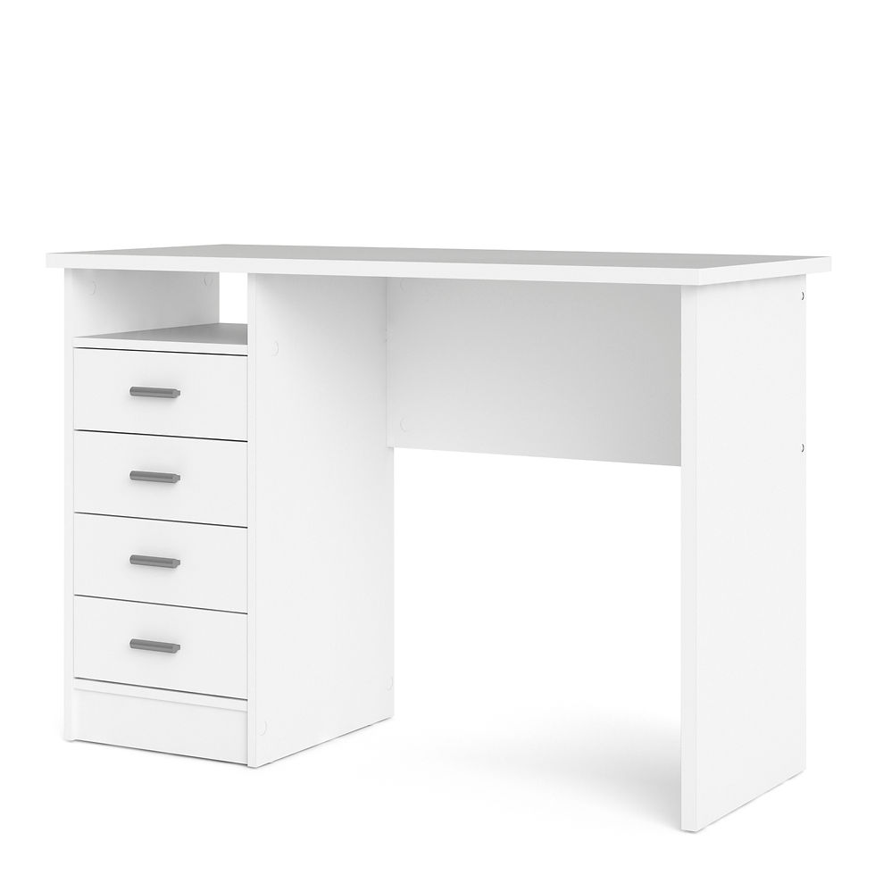 Thumbnail: Function Plus 4 Drawer Desk in White