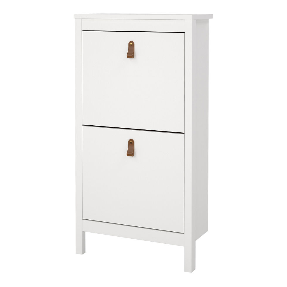 Thumbnail: Bradley Shoe Cabinet 2 Flap Door White