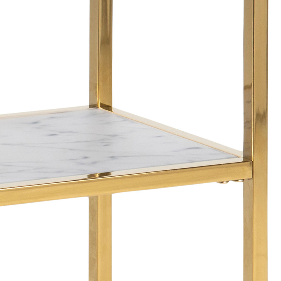 Thumbnail: Alisma Console Table With Marble Effect Top & Gold Legs