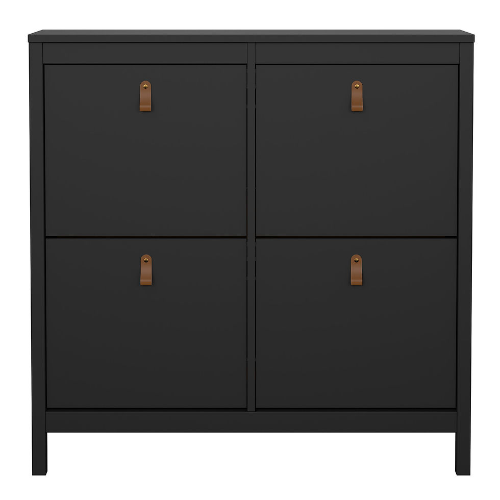 Thumbnail: Bradley Shoe cabinet 4 compartments in Matt Black
