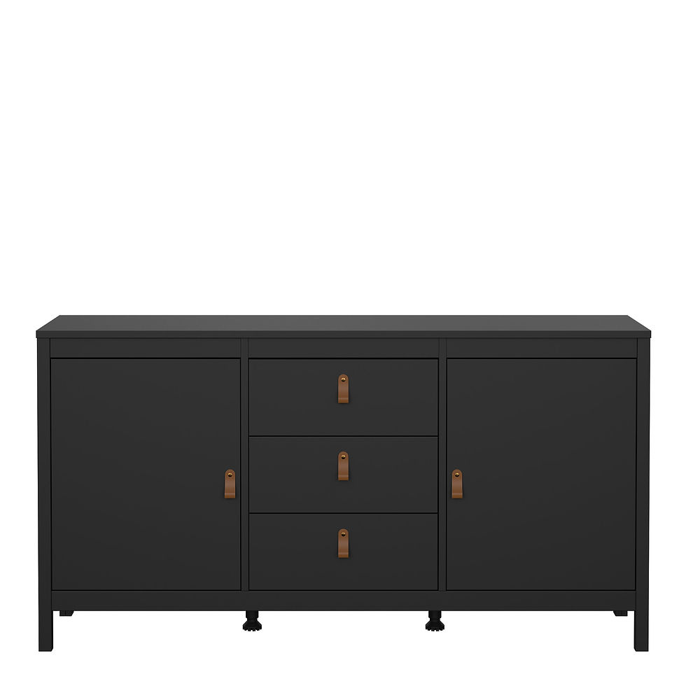 Thumbnail: Bradley Sideboard 2 doors + 3 drawers  in Matt Black
