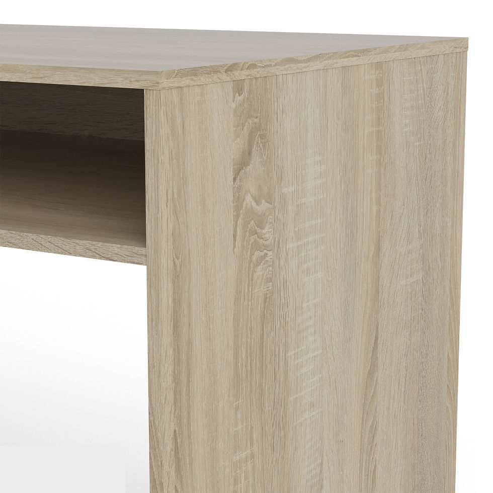 Thumbnail: Function Plus Desk with Drawer and 1 Door in White and Oak