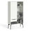 Thumbnail: Fur China Cabinet 1 Door + 1 Glass Door + 2 Drawers in Grey and White