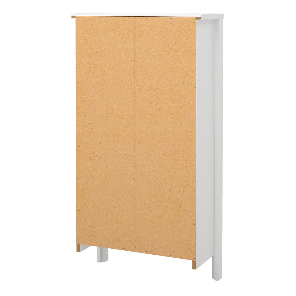 Thumbnail: Bradley Shoe Cabinet 2 Flap Door White
