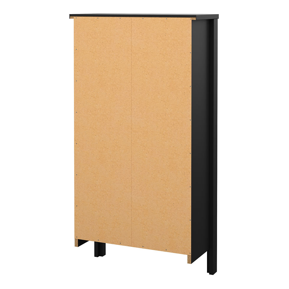 Thumbnail: Bradley Shoe Cabinet 2 flap doors Matt Black