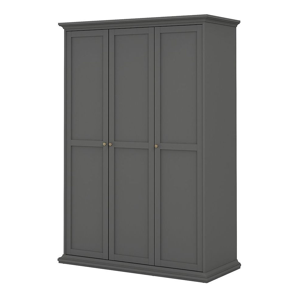 Thumbnail: Penelope Wardrobe with 3 Doors in Matt Grey