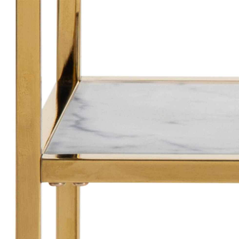 Thumbnail: Alisma Console Table With Marble Effect Top & Gold Legs
