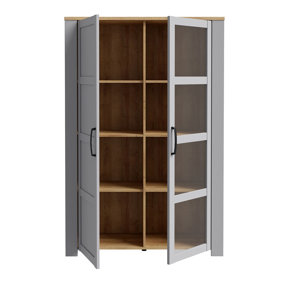Thumbnail: Winchester Display Cabinet in Riviera Oak/Grey Oak