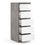 Thumbnail: Mia Narrow Chest of 5 Drawers in Concrete and White High Gloss
