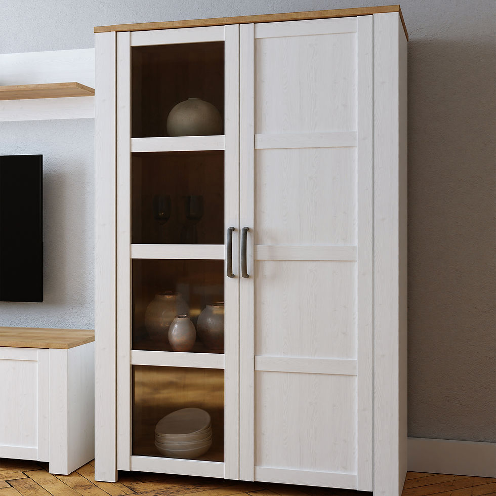 Thumbnail: Winchester Display Cabinet in Riviera Oak/White